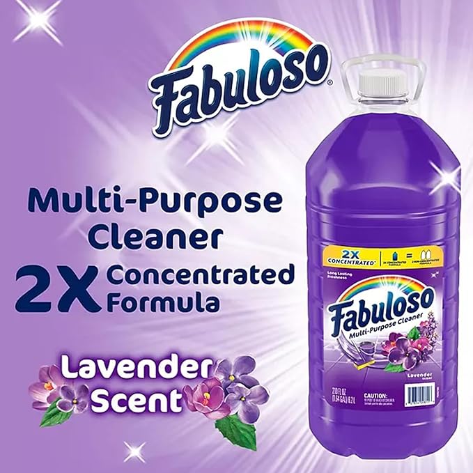 Multi-Purpose Cleaner 2X Concentrated Faboluso Value Pack 210 FL OZ Makes 1.64 Gallons Bundle with Premium Microfiber Cleaning Cloth Roll 75 Sheets (Pink)