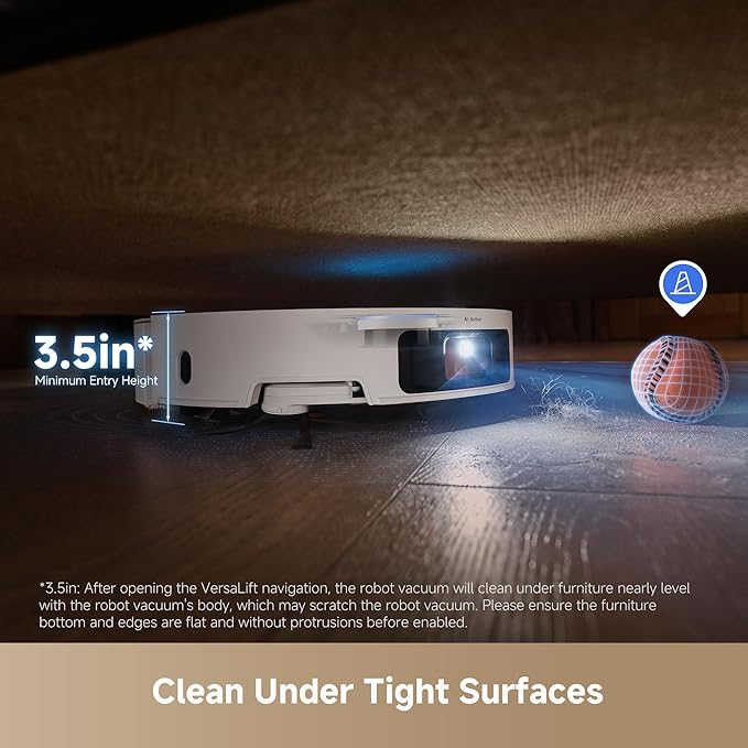 DREAME X50 Ultra White Robot Vacuum and Mop with Auto-Empty and Mop Self-Cleaning 20000Pa Suction Obstacle Avoidance and 360° Navigation Corner to Edge Deep Cleaning Detangling Brush
