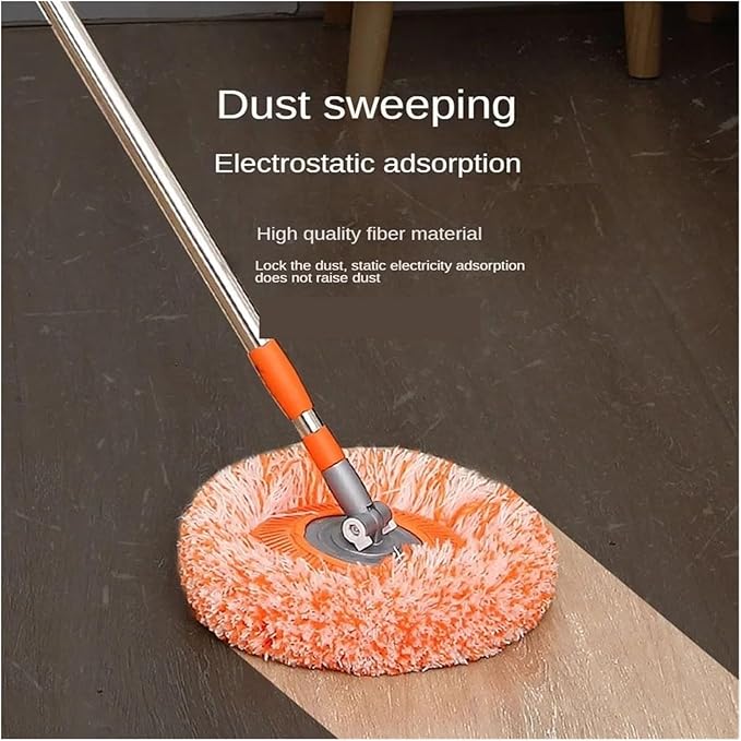 Rotatable Sunflower Household Removable High-Rise Cleaning Supplies Round Mop with Extension Pole for Wall Ceiling