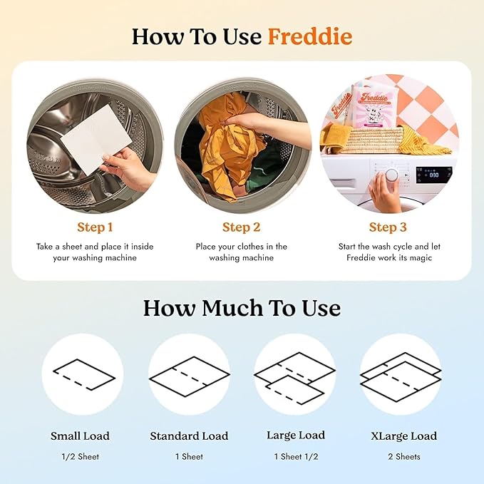 Freddie Laundry Detergent Sheets - Recyclable Packaging - No Mess Strips (Value Box (180 Loads) Spring Blossom)