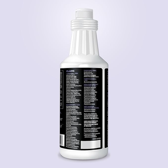 Prevention Ready-To-Use Disinfecting Cleaner – Hospital Grade Disinfectant Spray Solution for Salons Spas Clinics Surfaces – Sanitizing Solution &amp Two Reusable Sprayers – 32oz Bottle (6 Pack)