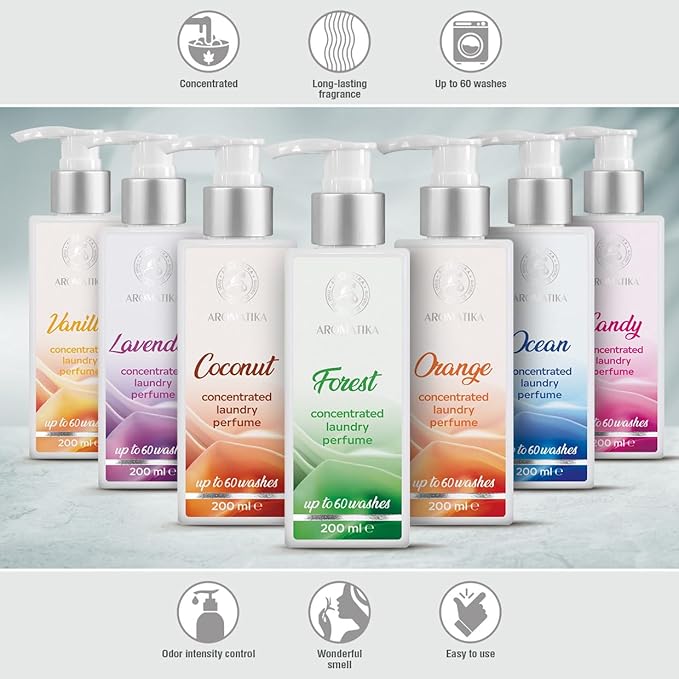 Concentrated Laundry Perfume Forest 200ml - Liquid Perfume Laundry - Linen Freshener - Laundry Scent Booster - Cotton Perfume - Washing Fragrance - Fresh and Long Lasting Scent