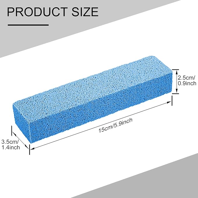 Norme 30 Pieces Pumice Stones for Cleaning Pumice Scouring Pad Pumice Stick Cleaner for Removing Toilet Bowl Ring Bath Household Kitchen Pool 5.9x1.4x0.9 Inch(Blue)