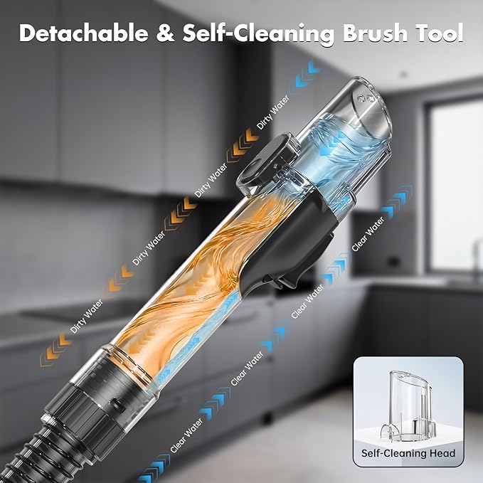 Portable Carpet &amp Upholstery Spot Cleaner Machine 20Kpa Power Suction Carpet Shampooer Deep Cleaning for Pet StainsCouchStairCarFurniture with Dual Brush Heads &amp Cleaning Solution &amp Se