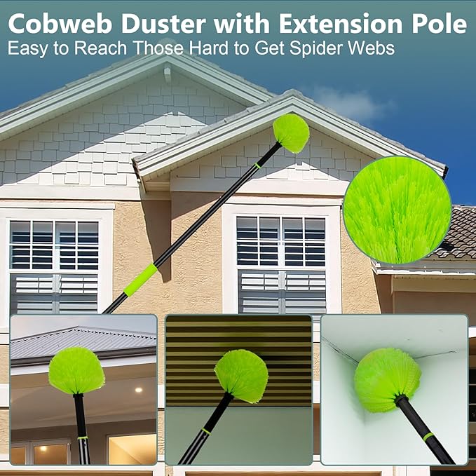 15 Foot Dusters for Cleaning Duster with Extension Pole 7-15ft Microfiber Feather Duster Used for Cleaning Ceiling Fan High Window Blinds Shutters Sofa Cobweb Duster for Home (14 PCS)