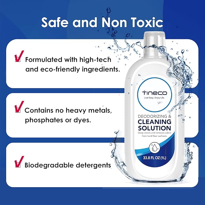 Tineco Floor Cleaning Solution 1L (33.8 OZ) for i5/i6 Stretch &amp FLOOR ONE S5/S6/S7/S9 Artist &amp S6/S7/S9 Master &amp Breeze Series (EXCEPT iFLOOR 5 Steam/S5/ S7/ S9 Artist Steam Series) Wet D