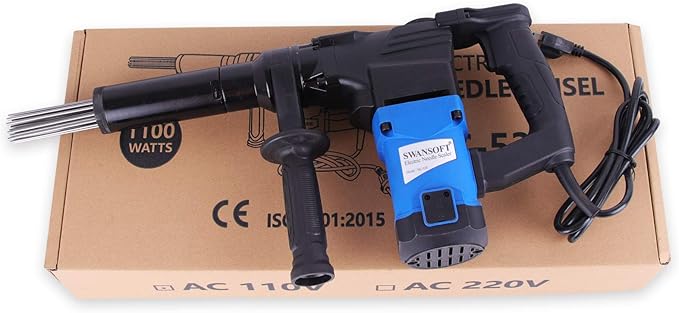 SWANSOFT Electric Needle Scaler 1100W Handheld Rust Remover Heavy-Duty Paint Removal Tool with 23 Needles