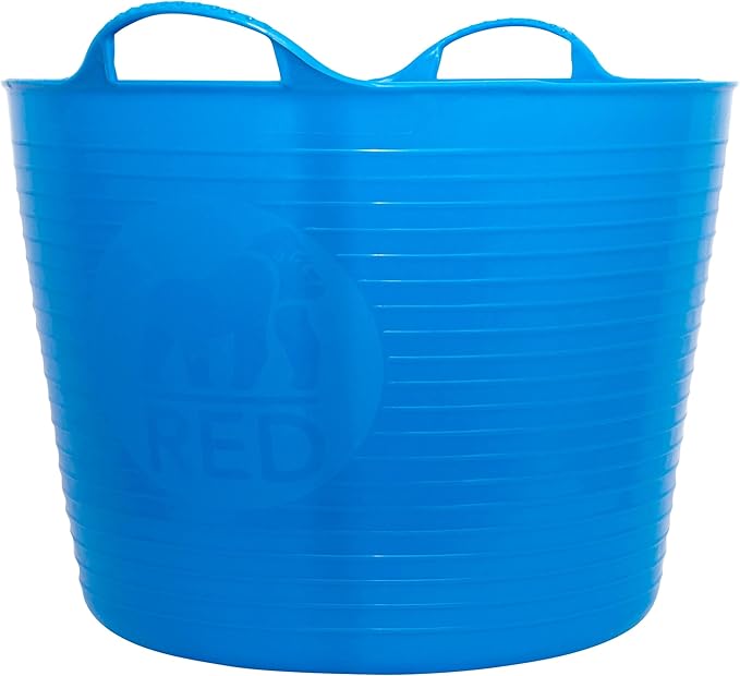 Red Gorilla Large Flexible Plastic Tub Toy Storage Laundry Gardening &amp More 38 Liter/10 Gallon Blue