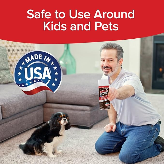 Horsepower Bull Shot Carpet Spot &amp Stain Remover AS SEEN ON TV Made In USA Just Point &amp Spray Stain-Lifting Foam-Action Pet Stains &amp Odors Coffee Soda Wine Grease New &amp Old S