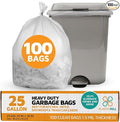 PlasticMill Heavy Duty Trash Bags - Clear Garbage Bags - Plastic Trash Bags - Tall Trash Bags Trash Can Liners - 20-30 Gallon Large Kitchen Trash Bags 1.5 Mil 30x36 (100-Count)