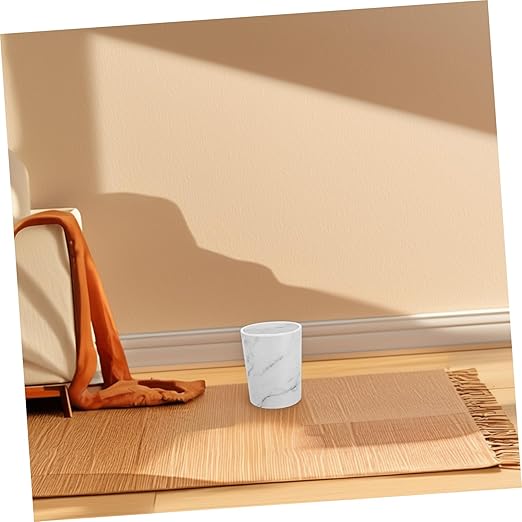 OUNONA Swing Lid Trash Can Large Plastic Wastebasket with Press Ring for Convenient Bag Holding for Bathroom Bedroom Kitchen Office Use Odor Containing Generous Capacity