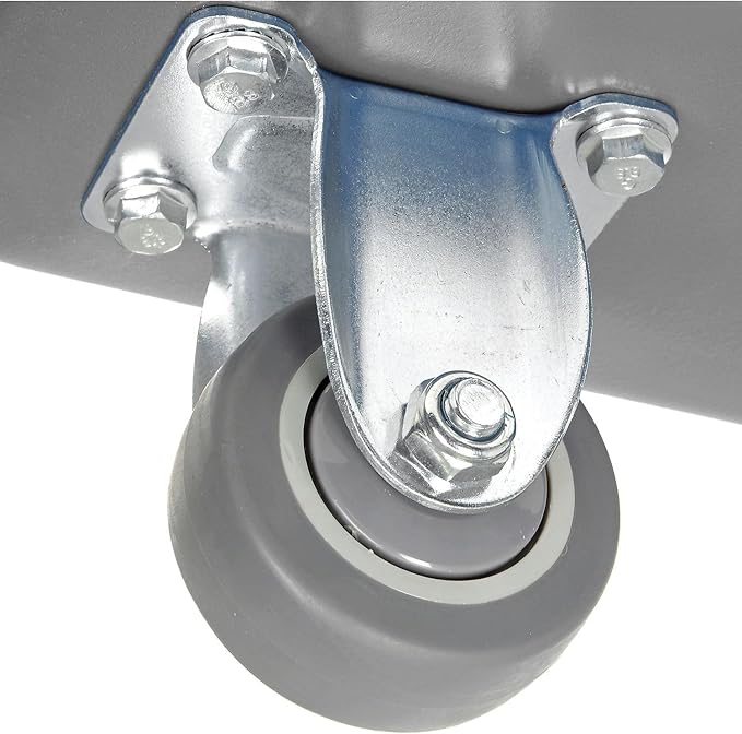 Global Industrial 6 Bushel Plastic Bulk Box Truck Direct Mount Base 500 lbs. Capacity 3 Non-Maring Rubber Casters Gray 33-2/5L x 23 W x 24-1/2H