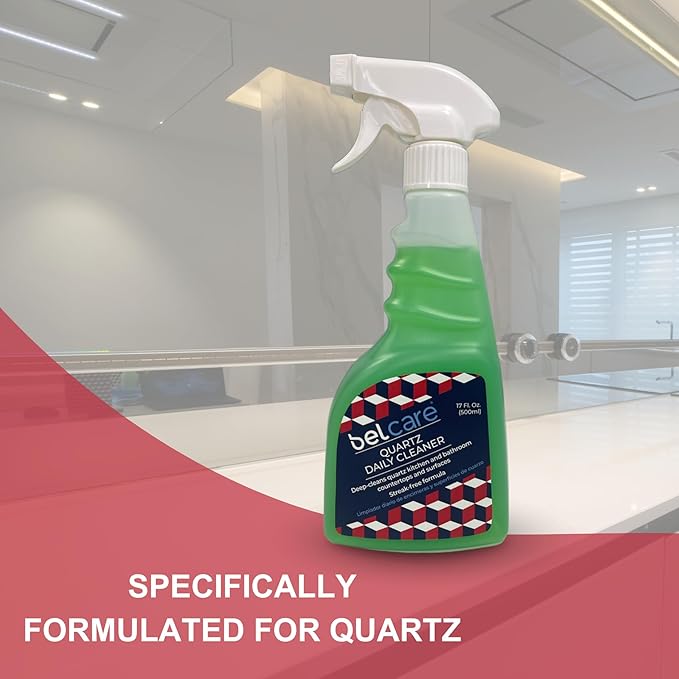 Quartz Countertop Cleaner Kitchen Spray Bathroom Vanity Cleaner ph-Neutral Streak Free - 17 fl oz