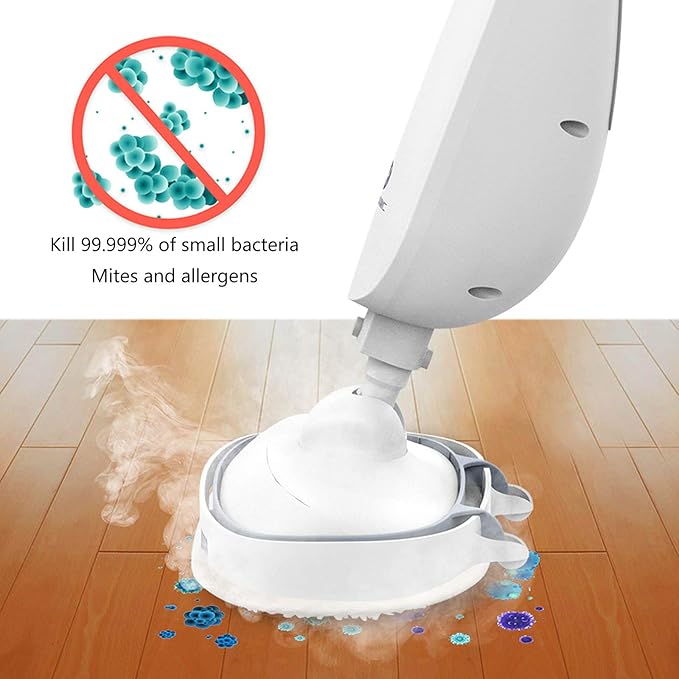 Handheld Steam Mops 1000W Power Handheld Vertical Floor Steam Cleaner Convenient Detachable Handheld Steam Cleaner Hard Floor Cleaning White