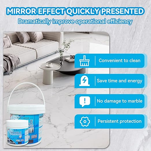 Granite Polishing Paste Marble Cleaner Countertop Stone Etch Remover - Professional Polish Compound for Granite Marble Quartz &amp Natural Stone | New Polishing Upgrade Easier to Use