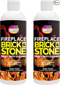 Quick 'n Brite Fireplace Gel Cleaner for Brick Stone Rock Tile and Marble Nonabrasive Fireplace Cleaner Made in the USA 16 oz (Pack of 2)