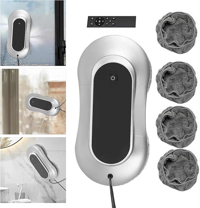 Window Cleaner Robot Smart Glass Cleaning Robot with Automatic Water Spray for Windows Mirrors Glass Doors Window Glass Tiles