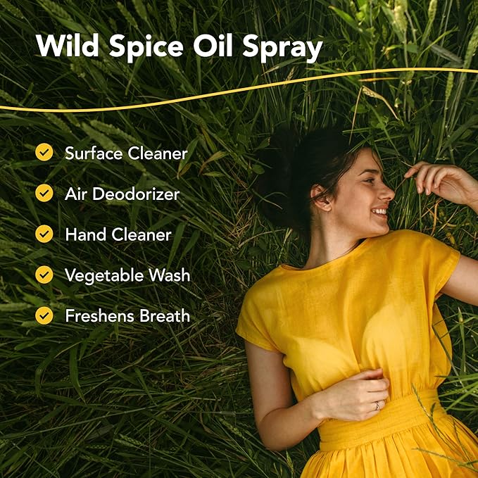 NORTH AMERICAN HERB &amp SPICE OregaSpray - 4 fl oz - Pack of 2 - Aromatic Wild Spice Oil Spray - Cleans &amp Deodorizes Air - Use as a Vegetable Wash Breath Freshener &amp More - Wild Lavender Sc