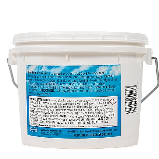 ComStar Pure Air Air-Scented Gel Tub Works Fast To Eliminate Unwanted Odors Biodegradable Great For Commercial Industrial Residential Healthcare Buildings Made In USA 3.75 Pounds (60-226)