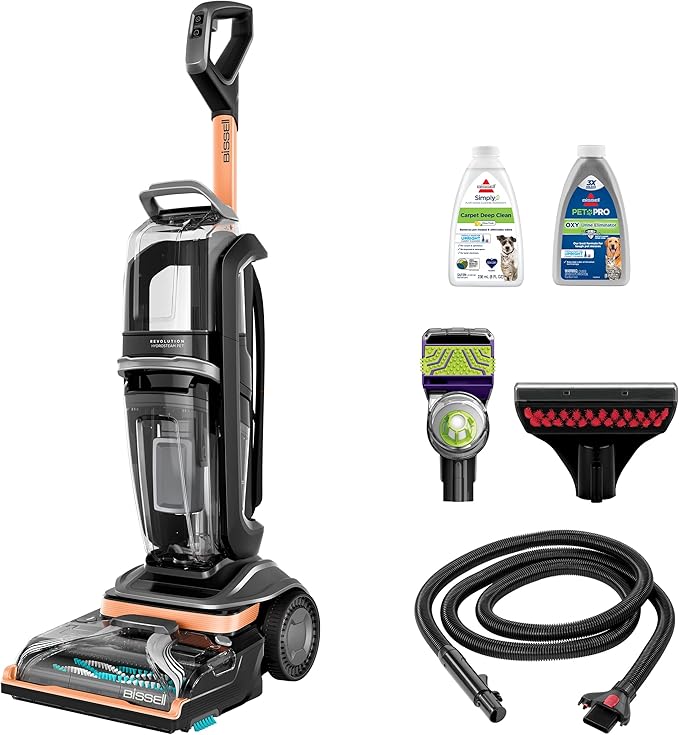 BISSELL Revolution HydroSteam Pet Carpet Cleaner Upright Deep Cleaner HydroSteam Technology 2-in-1 Pet Upholstery Tool &amp Formulas Included 3432