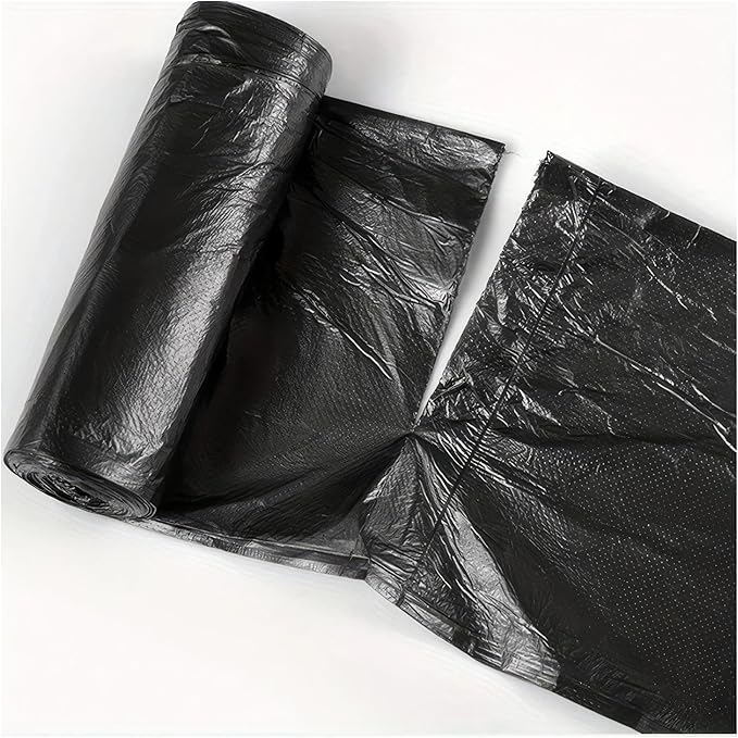 Fit for 100 Black Garbage Bags - Kitchen &amp Bathroom Trash Bags for Home Use