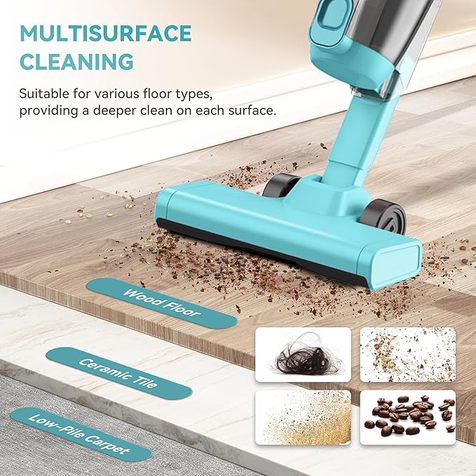 Vazone R6X Corded Stick Vacuum Cleaners for Home 20Kpa Powerful Suction Stick Vacuum with 16Ft Cord 2 in 1 Lightweight Vacuum Cleaner for Hardwood Floor Pet Hair
