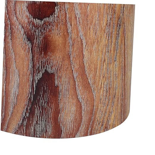 NUOBESTY Rustic Wood Grain Trash Can Vintage Uncovered Wastebasket for Home Office Kitchen and Bathroom Stylish Round Design Optimal Capacity for Daily Use Easy to Clean