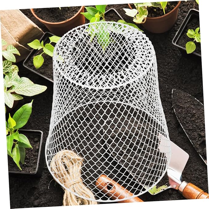 PRETYZOOM 4pcs Sturdy Iron Weave Waste Basket Storage Basket for Organizing Plant Pot Office Bedroom Airflow Mesh