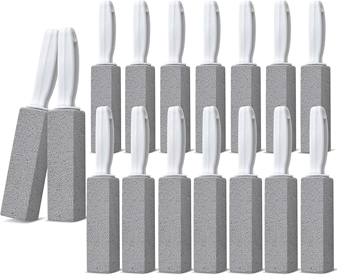 Emycool Pumice Stone Toilet Bowl Cleaner 16 Pack Toilet Pumice Stone with Handle for Toilet Cleaning Bathtubs Sinks Swimming Pools Grills