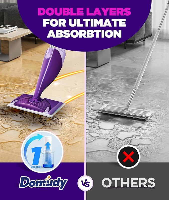 4-Layer Super Absorbent Pad Refills for Swiffer Wet Jet Mop Heavy Duty &amp No-Shedding Mopping Pads Refill Disposable Streak-Free Cleaning for All Sealed Floors 60 Pack