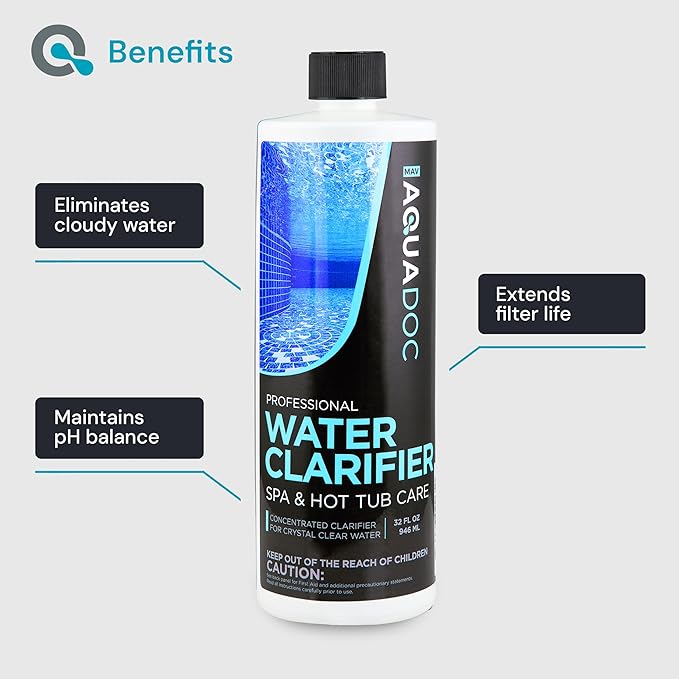 MAV AquaDoc Spa Clarifier &amp Hot Tub Clarifier for Fast Acting Cloudy Water Treatment The Spa Clarifier Hot Tub Owners Love Use Our Hot Tub Water Clarifier to Keep Your Spa Clear &amp Balanced -