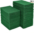 YoleShy 80 PCS Scouring Pad Dish Scrubber Scouring Pads4 x 6 inch Green Reusable Household Scrub Pads for Dishes Kitchen Scrubbers &amp Metal Grills