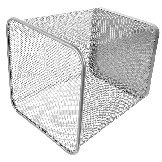 Unomor Household Mesh Design Trash Can Sturdy Iron Wastebasket for Indoor Use for Home Office and College Odor-Resistant Garbage Container