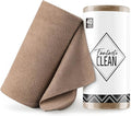 Fantasticlean Microfiber Cleaning Cloth Roll -40 Pack Tear Away Microfiber Towels 12 x 12 Reusable Washable Scratch Free Ultra Absorbent for All-Around Cleaning Supplies (TAN)