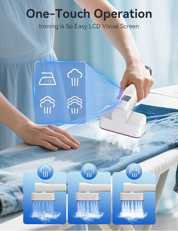 Steamer for Clothes Sundu Portable 2-in-1 Steamer &amp Iron 15s Fast Heat-up 100ml Water Tank Ironing Gloves 20 Min Continuous Steam Wrinkle Remover for Garment Travel &amp Home Use (Purple W
