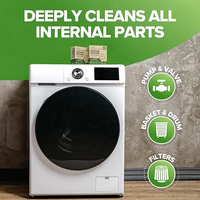 Renuv® Dishwasher Cleaner + Washing Machine Cleaner Bundle - Heavy Duty Appliance Deep Cleaning Descaling and Deodorizing.