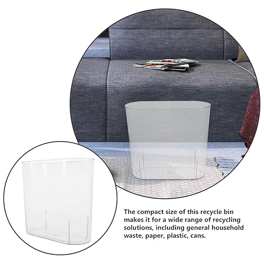 Trash Can 31.5X14X28.5Cm Plastic Garbage Bin Container for Bathroom Bedroom Open Top Multi-Function Wastebasket