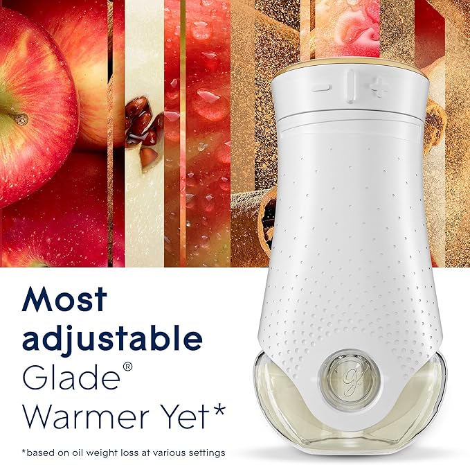 Glade PlugIns Refills Air Freshener Scented and Essential Oils for Home and Bathroom Autumn Spiced Apple 4.69 Fl Oz 7 Count