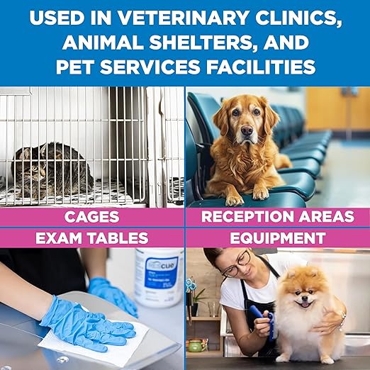 REScue One-Step Disinfectant Cleaner &amp Deodorizer Wipes for Vet Use – Cleaner for Kennels Litter Boxes Vet Offices Pet Grooming Surfaces Pet Boarding – Wipes Canister Refill 160 Count (6 Pack