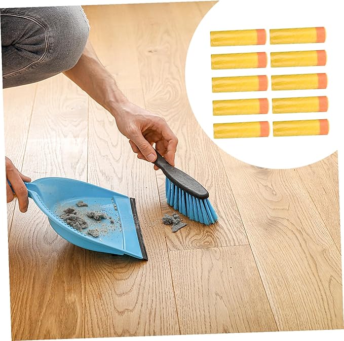 GANAZONO 10 Packs Disposable Drawstring Plastic Trash Bags with Handles Sturdy Household Waste Container for Bathroom Bedroom Office Kitchen Use