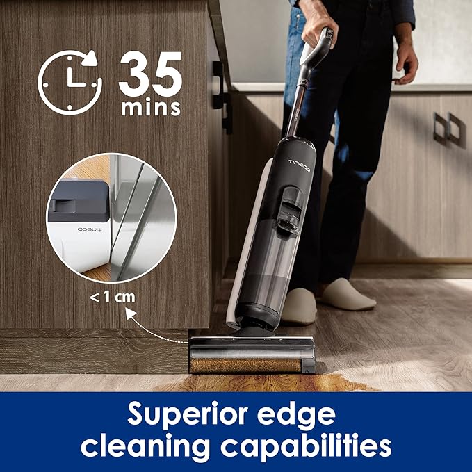 Tineco Floor ONE S5 PRO 2 Cordless Wet Dry Vacuum Smart Hardwood Floor Cleaner Machine One-Step Cleaning Mop for Sticky Messes and Pet Hair LCD Display APP Voice Guide with Ultra Mode