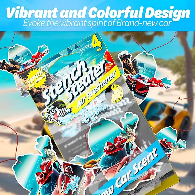 Car Air Fresheners- Long Lasting Scent Odor Eliminator Home Essentials Fresh Fragrance- 96 Pack- New Car