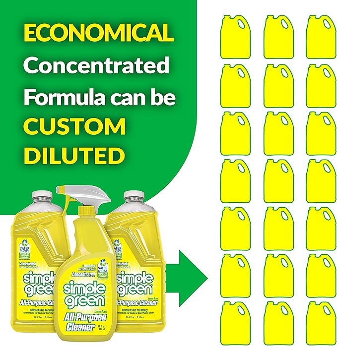 Simple Green All Purpose Cleaner Spray and Refill Green 3 Piece Set 1 Count (Lemon)