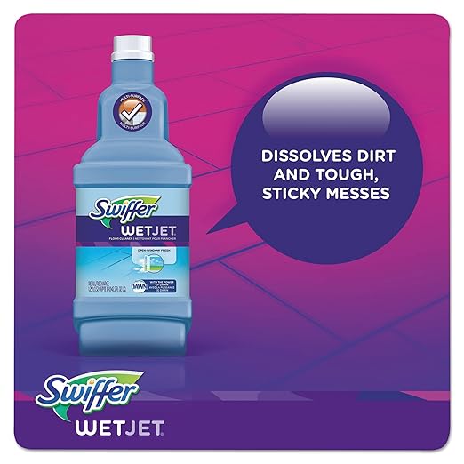 Swiffer 23679CT WetJet System Cleaning-Solution Refill 1.25 Liter Open Window Fresh (Case of 6)