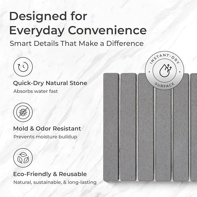 Quick Drying Large Stone Drying Mat for Kitchen Counter Collapsible Dish Drying Rack Diatomaceous Earth Dish Drying Mat Durable Drying Stone Practical Dish Drying Mats