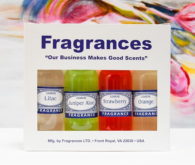 Rainbow RainMate Sirena Hyla Compatible Vacuum Fragrances – Assorted Fragrance 4-Pack For Water-Based Vacuums (Summer Orchard - Lilac Juniper Aloe Strawberry Orange)