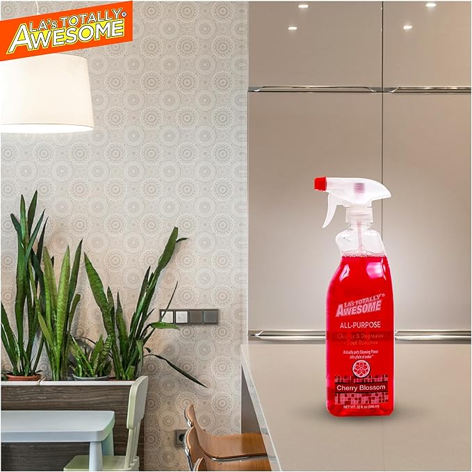 La's Totally Awesome All Purpose Cleaner 64 oz + All Purpose Cleaner Cherry Blossom Plant-Derived Spray 32oz (Pack of 3)