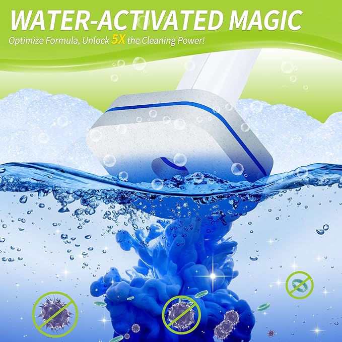 Toilet Bowl Cleaner Wand Refills Compatible with CLOROX 63 Count Disposable Toilet Brush Refills Replacement Heads for Toilet Cleaning System