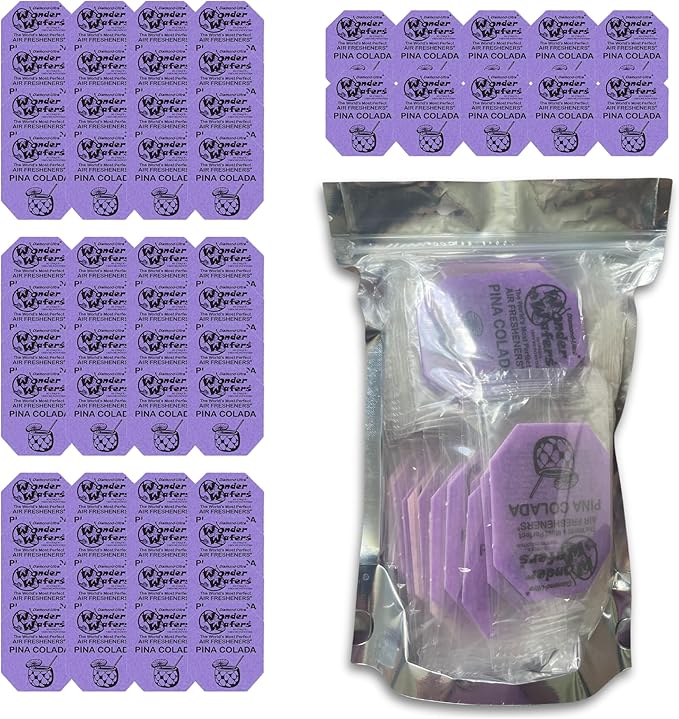 Wonder Wafers 75 count Air Fresheners Individually Wrapped Pina Colada Fragrance