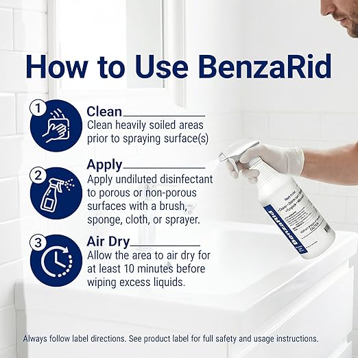 Hospital Disinfectant Sanitizer &amp Virucide | Kills 99.99% of COVID-19 Avian Flu H1N1H1N2 H5N1 SARS Bloodborne Pathogens Staph Bacteria &amp Mold | EPA Reg. | Child &amp Pet Safe 1 Gal